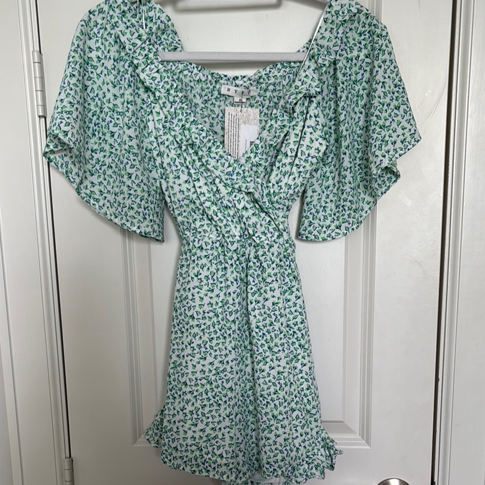 Floral Wrap Dress with Ruffle Hem